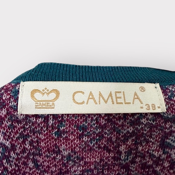 Vintage, blue, magenta, pink, psychedelic, abstract, pullover, sweater - Picture 7 of 7